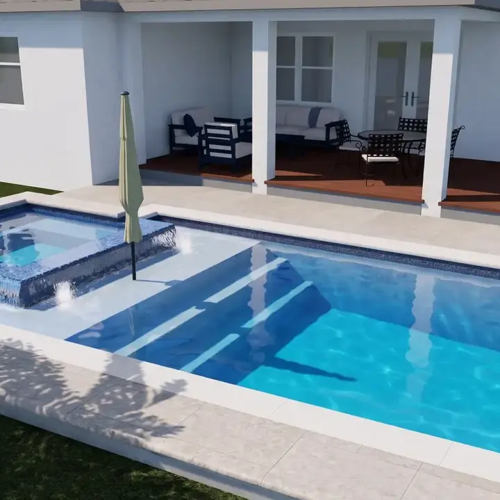 East Kings Way Residence architectural pool visualization — Winter Park, FL