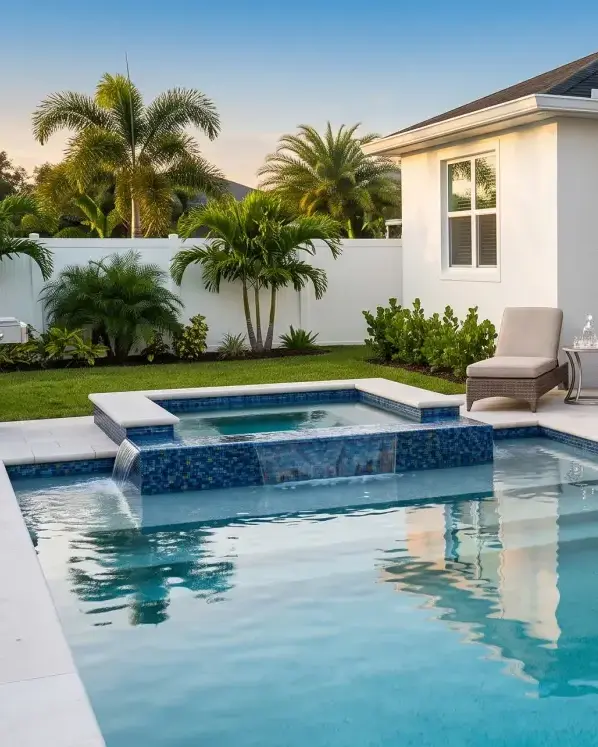 East Kings Way Residence staged outdoor living and poolscape — Winter Park, FL