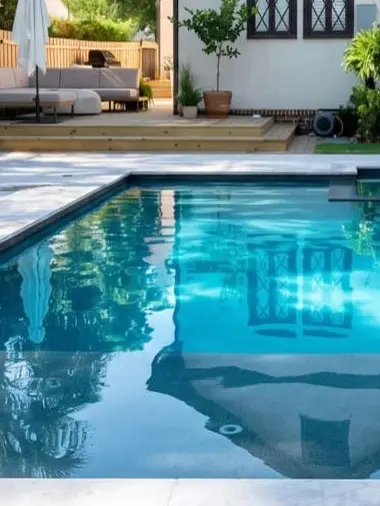 tudor marble pool — custom pool by Grunit