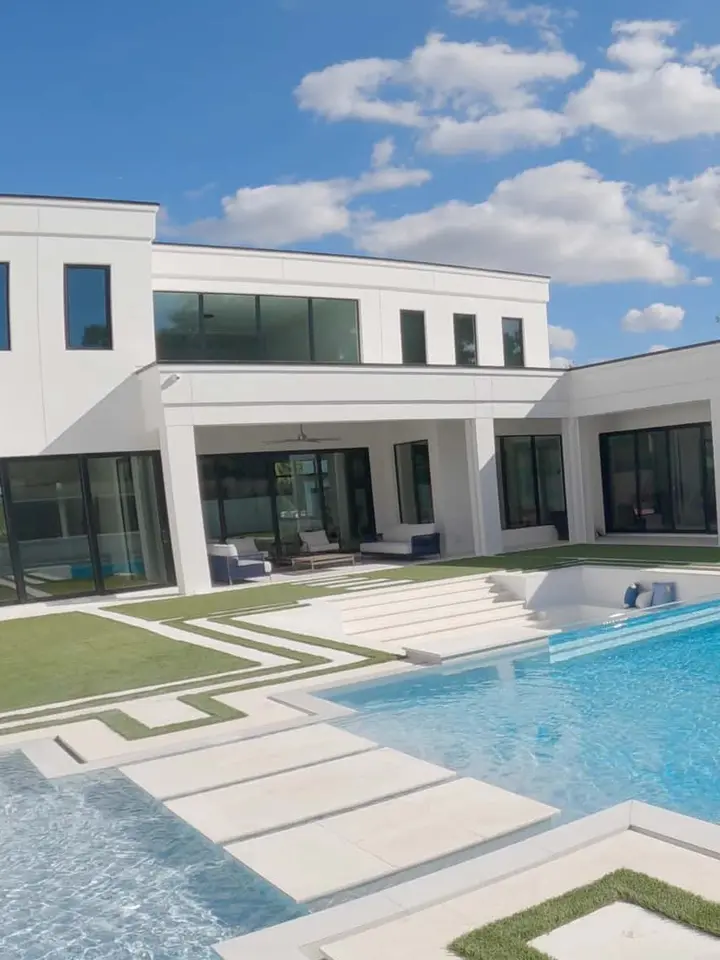 Poolside villa project by Grunit