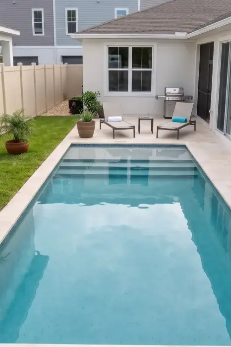 Forest Circle Residence staged outdoor living and poolscape — Downtown Orlando, FL