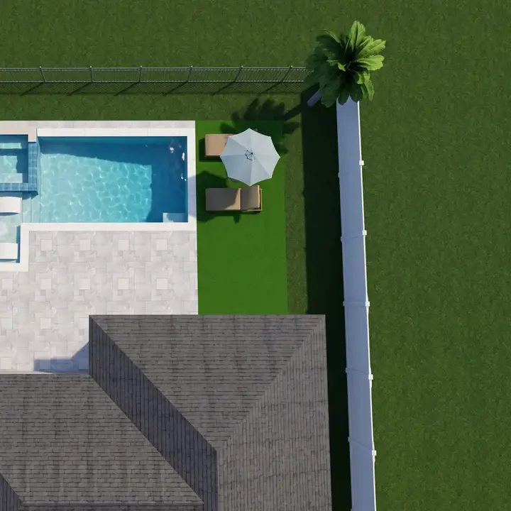 Plumas Way Residence pool design render — South Orlando, FL
