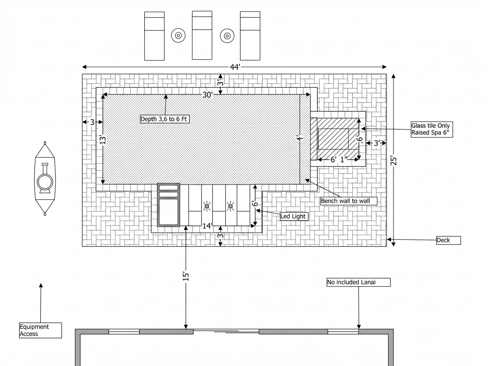 Dimensioned site plan
