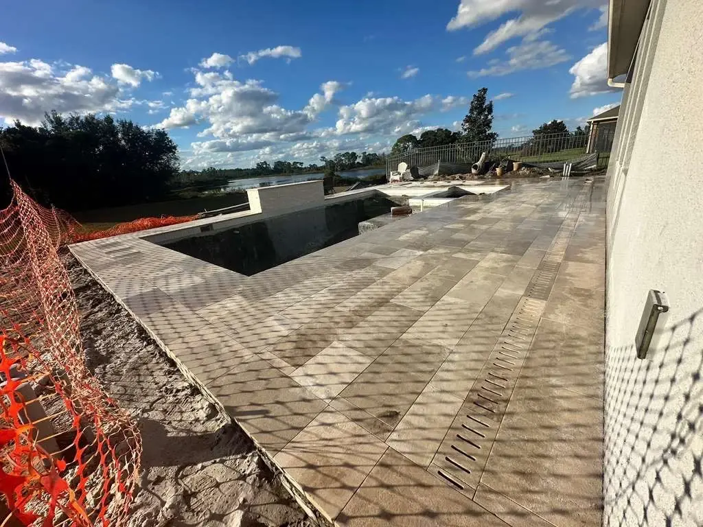Deck Pavers — Bolero Road Residence pool build