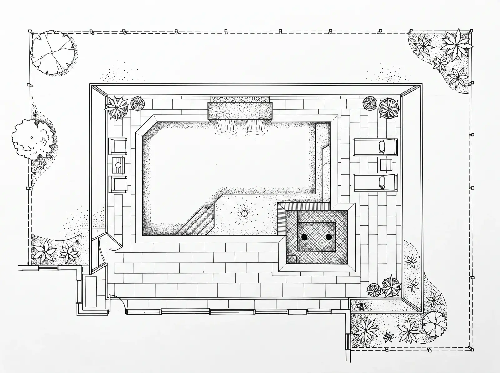 Dimensioned site plan