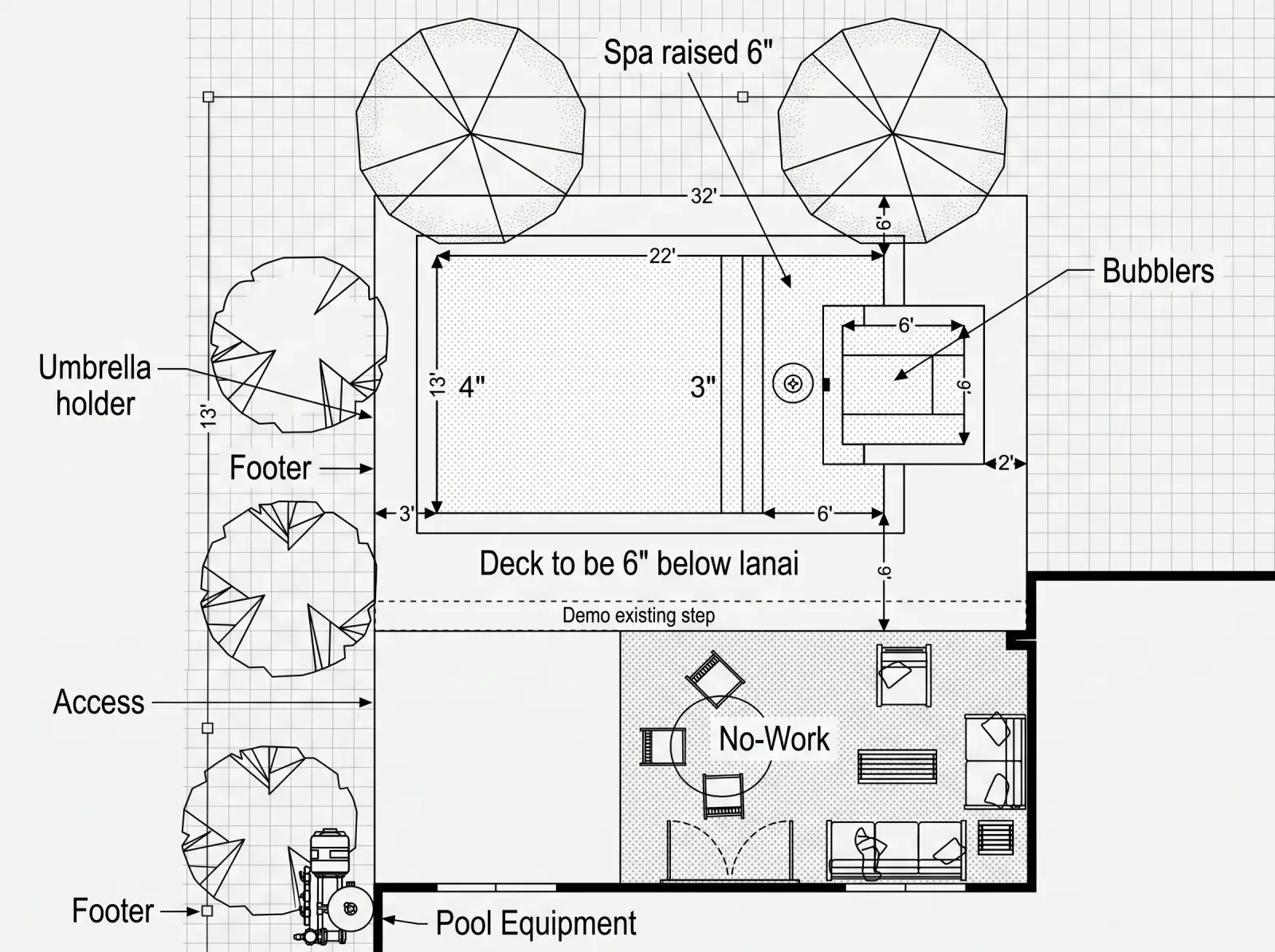 Dimensioned site plan