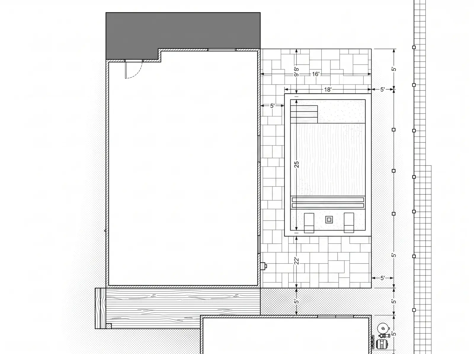Dimensioned site plan