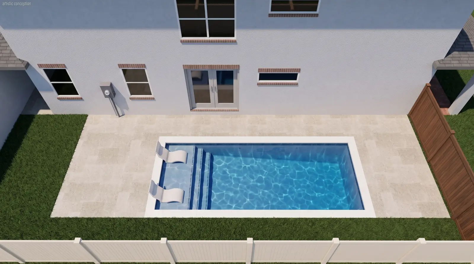 3D design rendering for Forest Circle Residence, view 2 of 2
