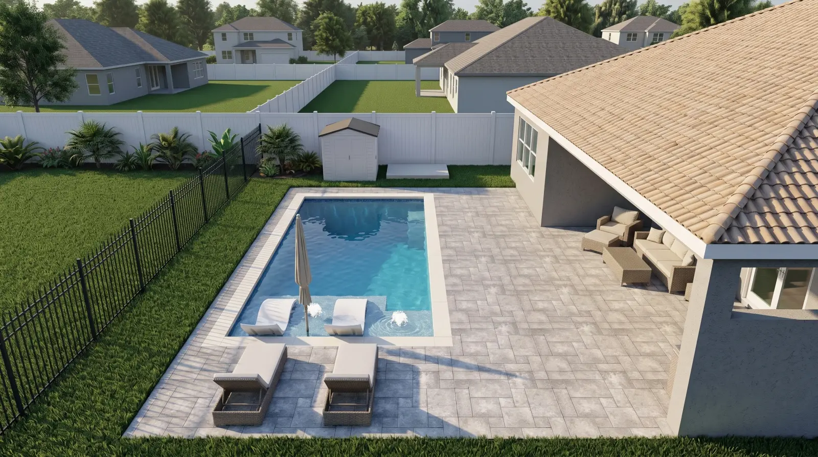 3D design rendering for Larkspur Lake Drive Residence, view 2 of 2
