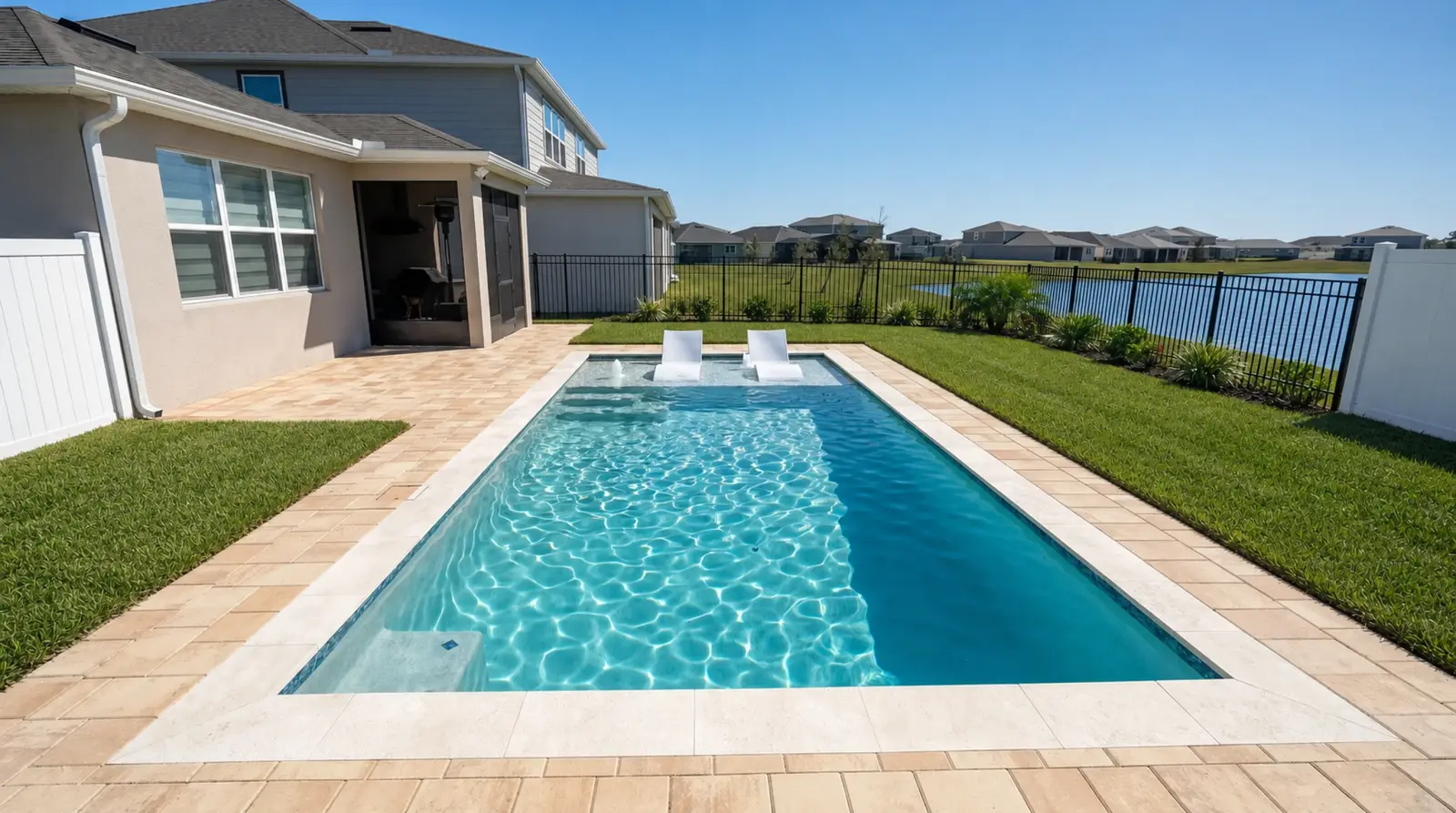 The Finish Line — Mossy Wood Avenue Residence pool build