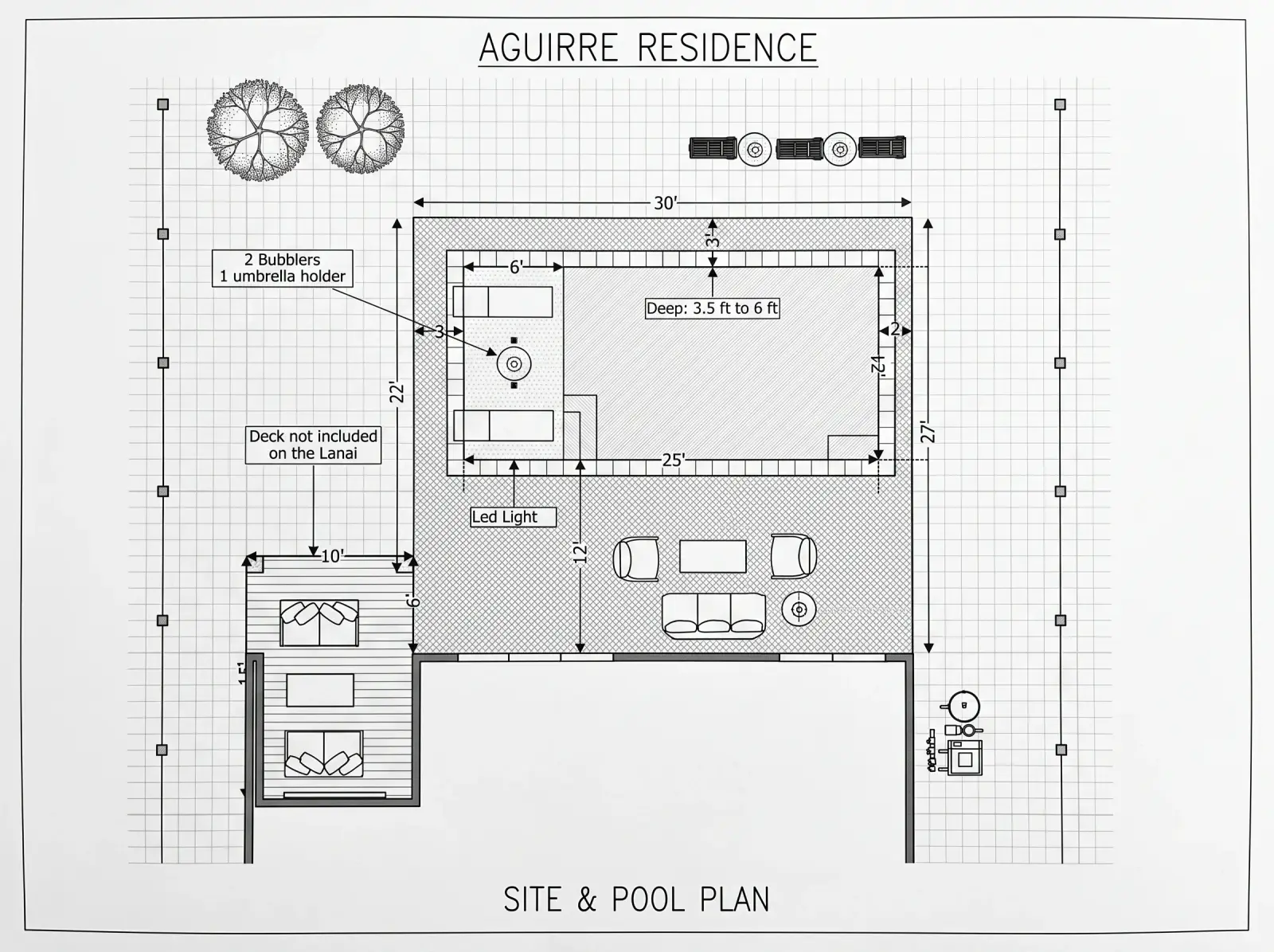 Dimensioned site plan