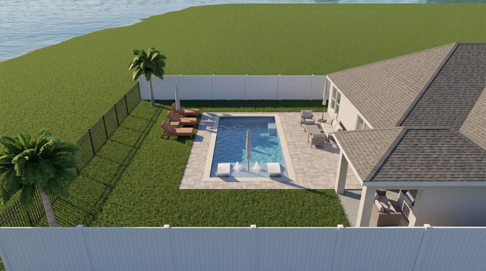 3D design rendering for Mossy Wood Avenue Residence, view 1 of 2