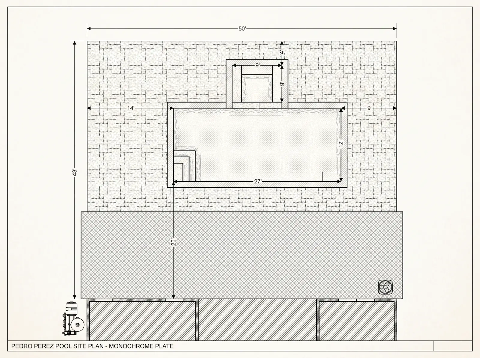 Dimensioned site plan