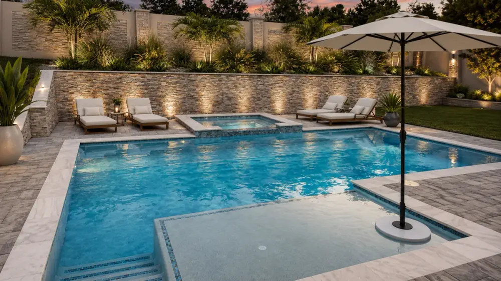 Courtyard Pool & Spa — custom pool by Grunit
