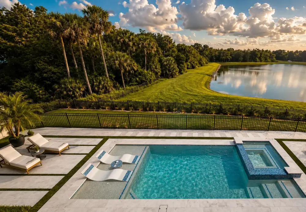 Lakeside Pool Retreat — custom pool by Grunit