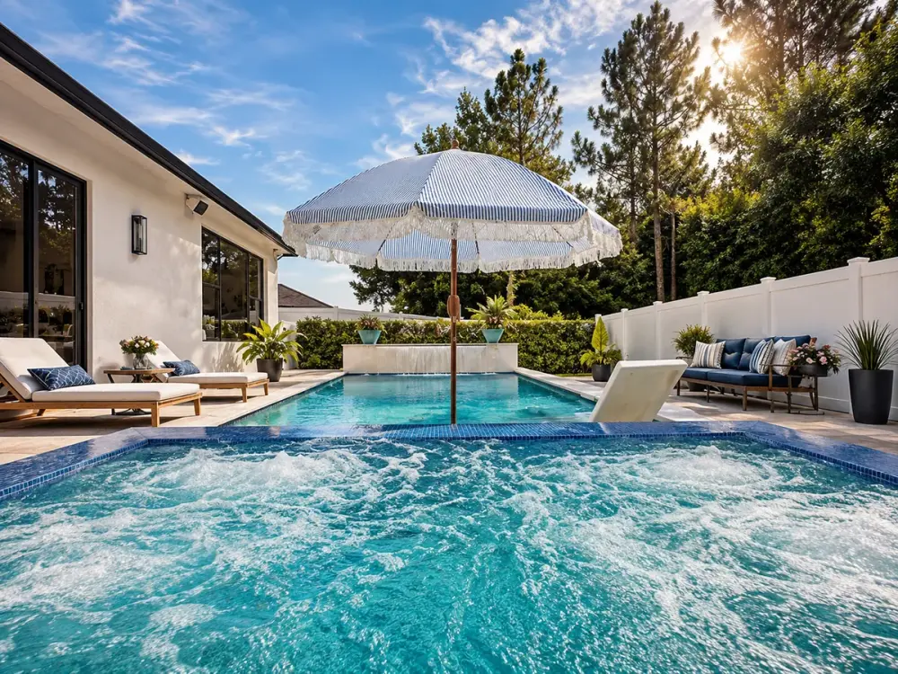 Backyard Pool Retreat — custom pool by Grunit